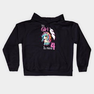 This girl is now 4 Kids Hoodie